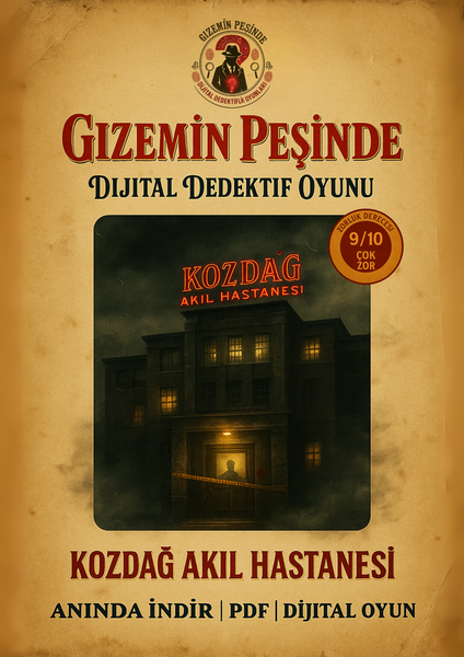 Kozdağ Akıl Hastanesi Dijital Dedektif Oyunu | Zor Seviye Dedektiflik Oyunu, Suçluyu Bulma Oyunu