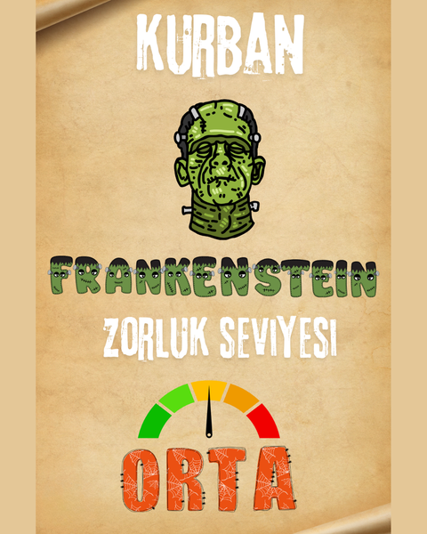 Frankenstein Dijital Dedektif Oyunu, Cadılar Bayramı Hediyesi, Cadılar Bayramı Dedektif Oyunu