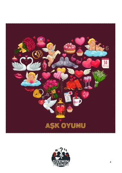 Sevgililer Günü Dijital Dedektif Oyunu, Sevgililer Günü Hediyesi, Zor Seviye Dedektiflik Oyunu, Sevgili için hediye