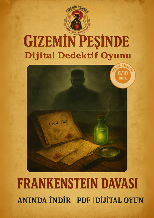 Frankenstein Dijital Dedektif Oyunu, Cadılar Bayramı Hediyesi, Cadılar Bayramı Dedektif Oyunu