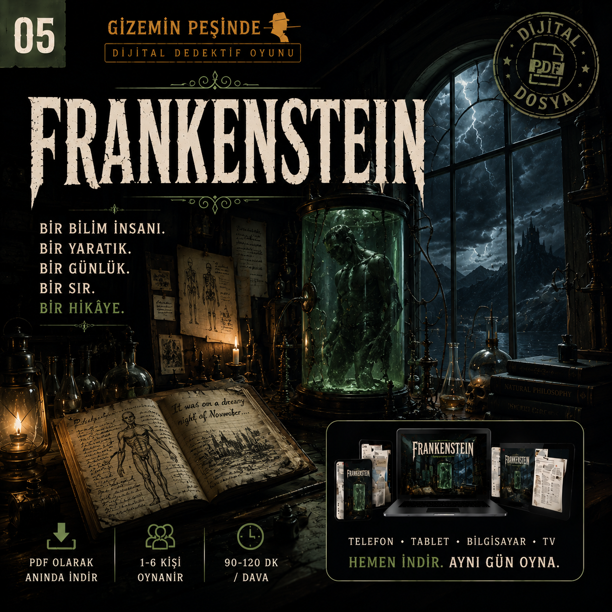 Frankenstein Dijital Dedektif Oyunu