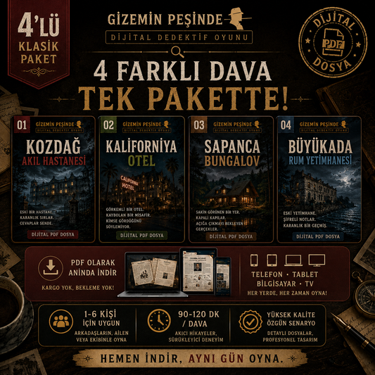 Klasik Dedektif Paketi - 4 Farklı Dedektif Oyunu