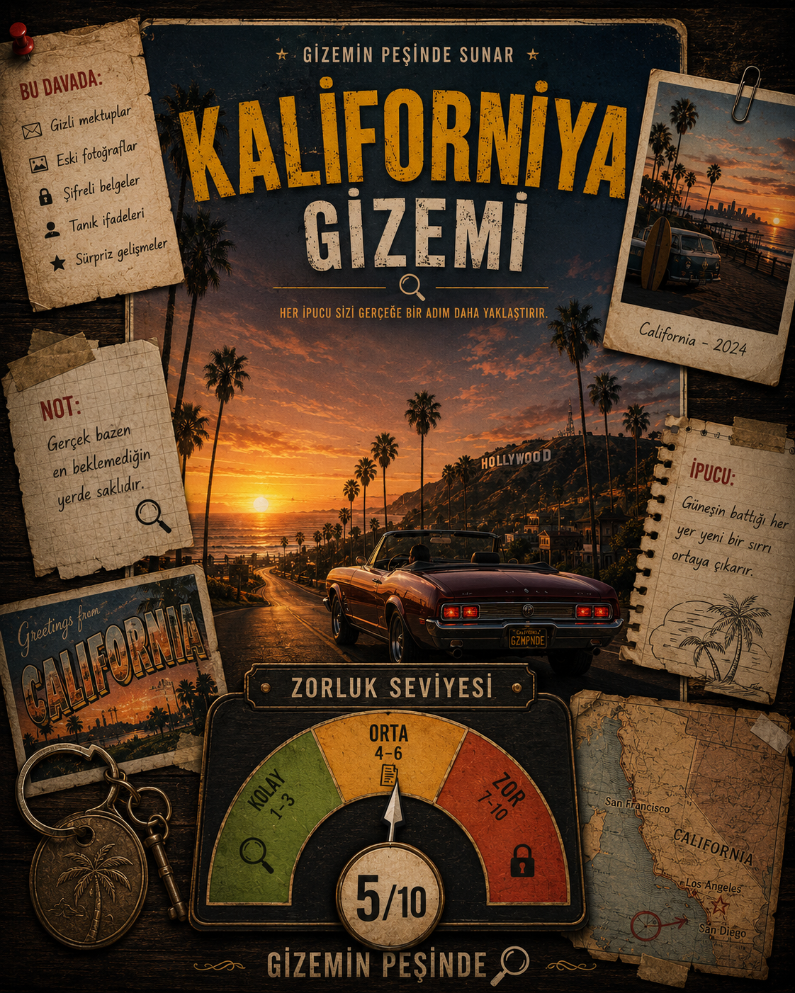 Kaliforniya Otel Dijital Dedektif Oyunu