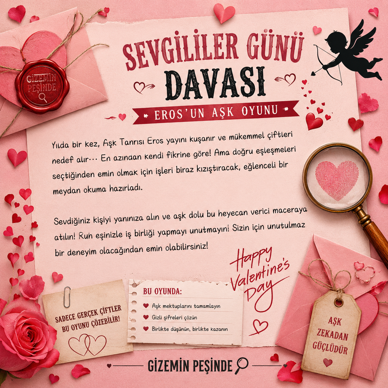 Sevgililer Günü Dijital Dedektif Oyunu