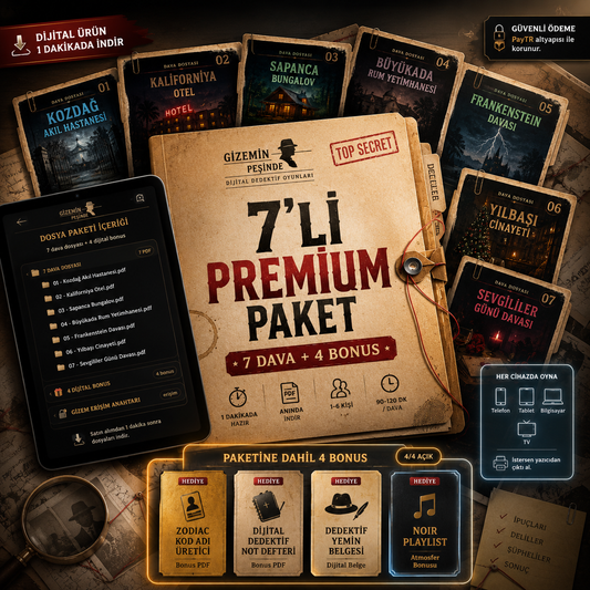 Premium Paket - 7 Farklı Dedektif Oyunu Tek Pakette!