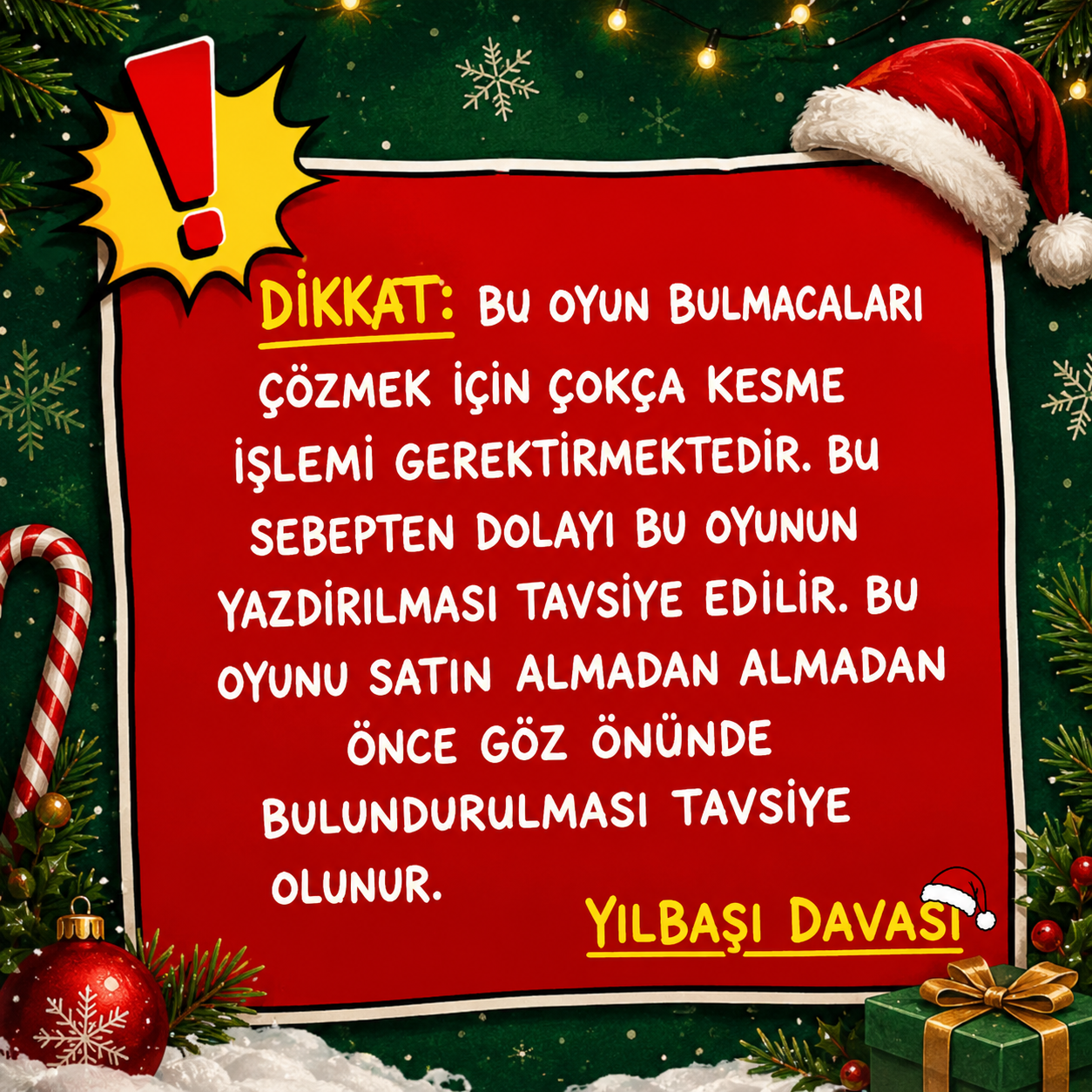 Yılbaşı Dijital Dedektif Oyunu